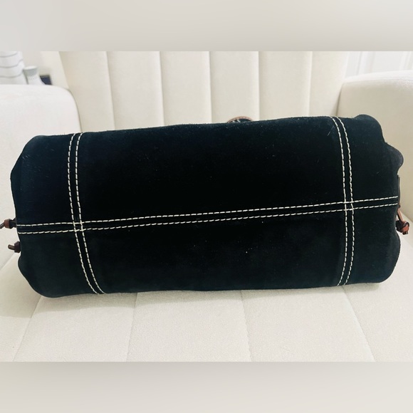 Dooney & Bourke EUC Suede bucket bag Black with dust bag - Picture 7 of 16